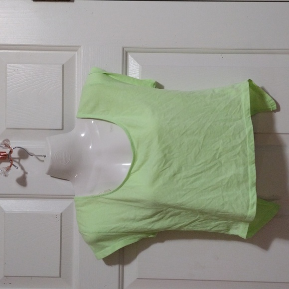 Charlotte Russe Y2K Neon Green Bow Back Cropped Tee Small - Picture 8 of 8